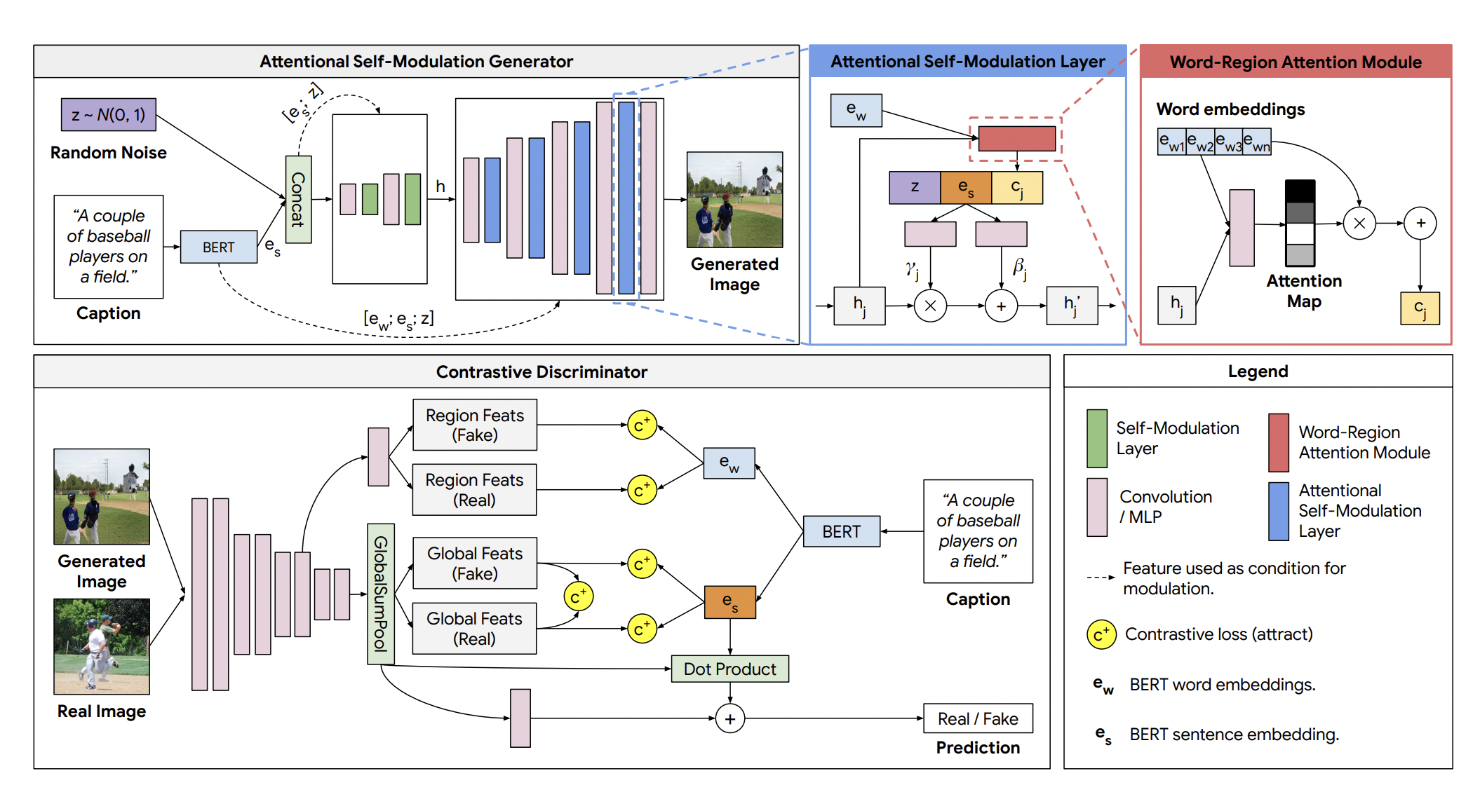 XMC-GAN Architecture